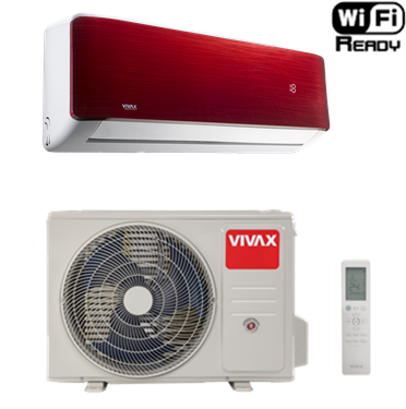VIVAX R+ DESIGN RED inverterski klima uređaj 3,81kW, ACP-12CH35AERI+ RED R32