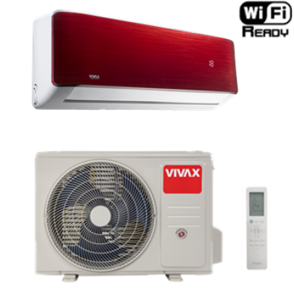 VIVAX R+ DESIGN RED inverterski klima uređaj 3,81kW, ACP-12CH35AERI+ RED R32
