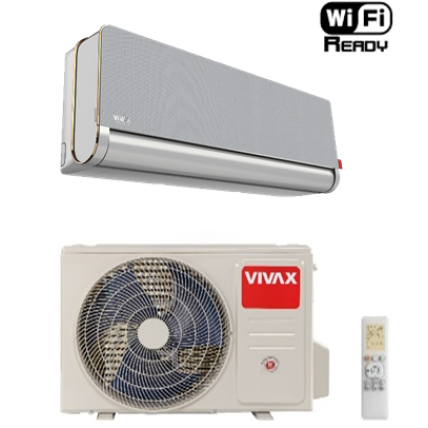 VIVAX H+ DESIGN SILVER inverter klima uređaj 3,81kW, ACP-12CH35AEHI+ SILVER R32 VIVAX H+ DESIGN SILVER inverter klima uređaj 3,81kW, ACP-12CH35AEHI+ SILVER R32